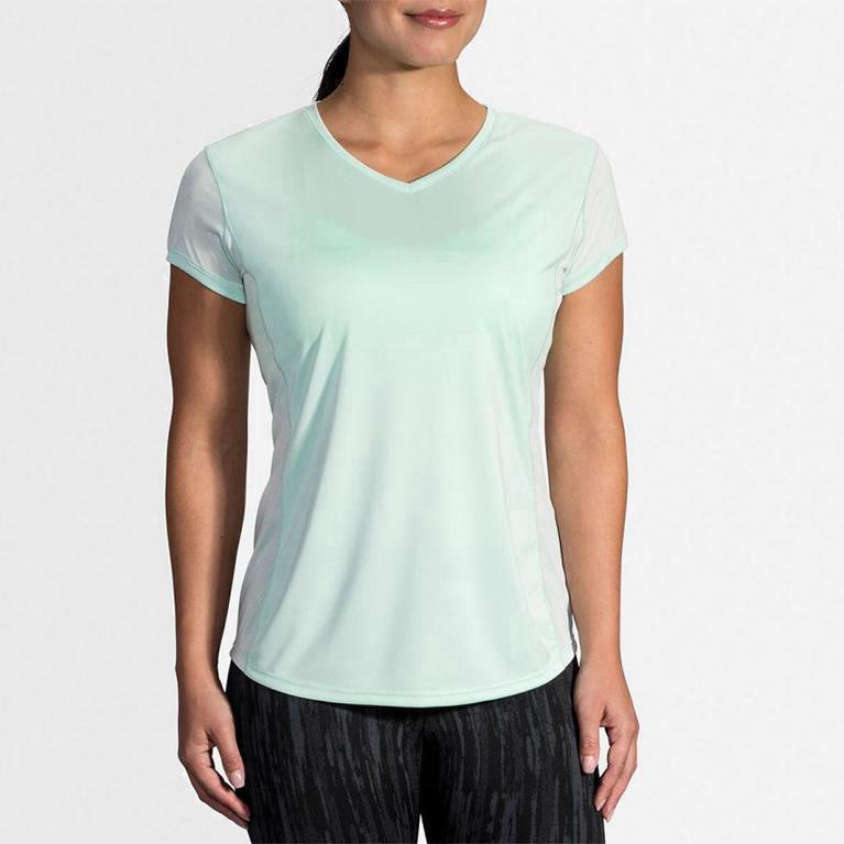 Brooks Women's Stealth Short Sleeve Running Shirt Singapore - Green (05734-BEFR)